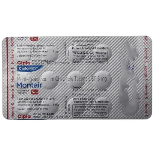montair 5mg tablet 15's
